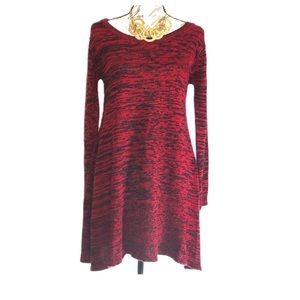 5/$25 Red/Black Sweater-dress. Women’s size Large